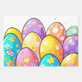 Abstracte Paasei Whimsy Wrap Inpakpapier Vel (Voorkant 3)