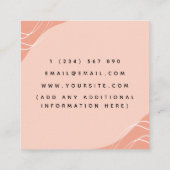 Abstracte paaskleurstof freelance schrijver Boho Vierkante Visitekaartje (Achterkant)