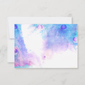 Abstracte pacock, Waterverf responskaarten RSVP Kaartje (Achterkant)