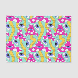 Abstracte paddenstoel met oogpatroon Decoupage Tissuepapier