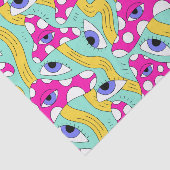 Abstracte paddenstoel met oogpatroon Decoupage Tissuepapier (Detail)