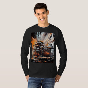 Abstracte paddenstoel t-shirt