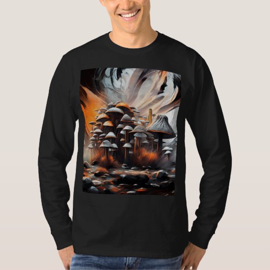 Abstracte paddenstoel t-shirt (Voorkant)