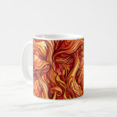 Abstracte paddestoel rode aquarel koffiemok (Voorkant links)