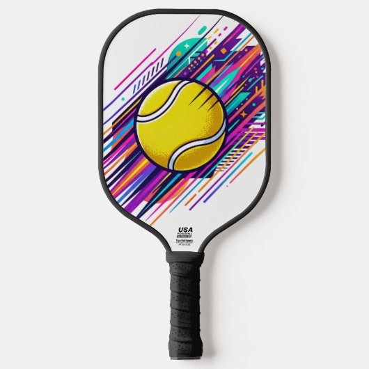 Abstracte Padelbal Bewegingsillustratie Pickleball Paddle (Voorkant)