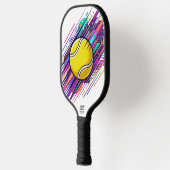 Abstracte Padelbal Bewegingsillustratie Pickleball Paddle (Links)