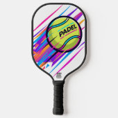 Abstracte Padelbal Bewegingsillustratie Pickleball Paddle (Achterkant)