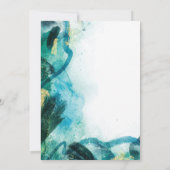 Abstracte Pain Splash Gold Sweet 16 Kaart (Achterkant)