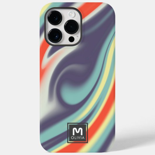 Abstracte Paint Flow Pastel Kleuren Aangepast Mono Case-Mate iPhone Case (Achterkant)