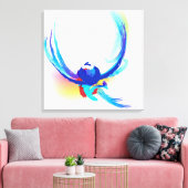 Abstracte Paint Splatter Bird in Flight Canvas Afdruk (Insitu (Woonkamer))