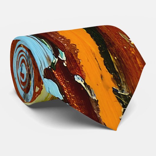 Abstracte Paint Streaks Stropdas (Opgerold)