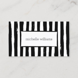 Abstracte Painted Black Stripes Visitekaartje