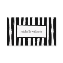 Abstracte Painted Black Stripes Visitekaartje