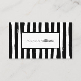 Abstracte Painted Black Stripes Visitekaartje