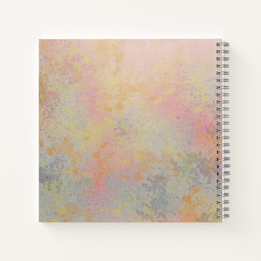 Abstracte Painted Spatter Pattern Dream Journal Notitieboek (Achterkant)