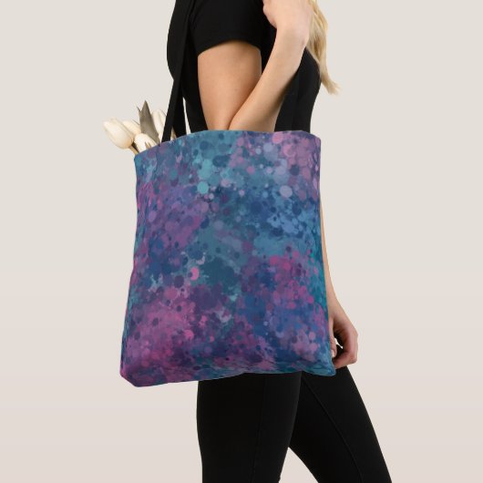 Abstracte Painterly Splatter Tote Bag (Dichtbij)