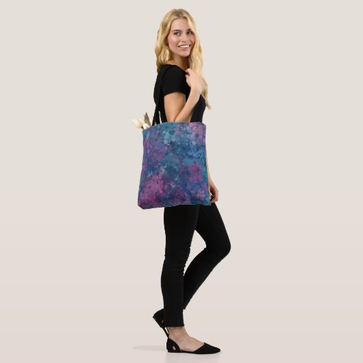Abstracte Painterly Splatter Tote Bag (Op model)