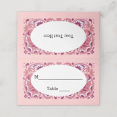  Abstracte Paisley Pattern Shades of Pink Plaatskaartje (Buitenkant ongevouwen)