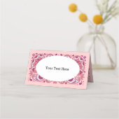  Abstracte Paisley Pattern Shades of Pink Plaatskaartje (Achterkant)