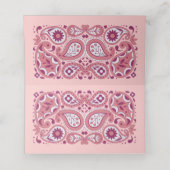  Abstracte Paisley Pattern Shades of Pink Plaatskaartje (Binnenkant ongevouwen)