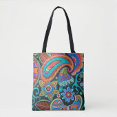 Abstracte Paisley Tote Bag (Voorkant)