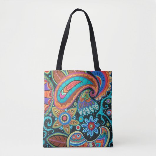 Abstracte Paisley Tote Bag (Voorkant)