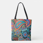 Abstracte Paisley Tote Bag (Achterkant)
