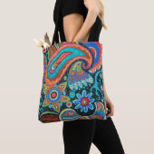 Abstracte Paisley Tote Bag (Dichtbij)