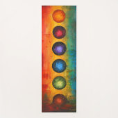 Abstracte paletmes Chakra Energie Yoga Mat (Voorkant)