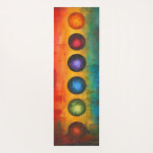 Abstracte paletmes Chakra Energie Yoga Mat (Achterkant)