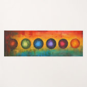Abstracte paletmes Chakra Energie Yoga Mat (Voorkant (horizontaal))