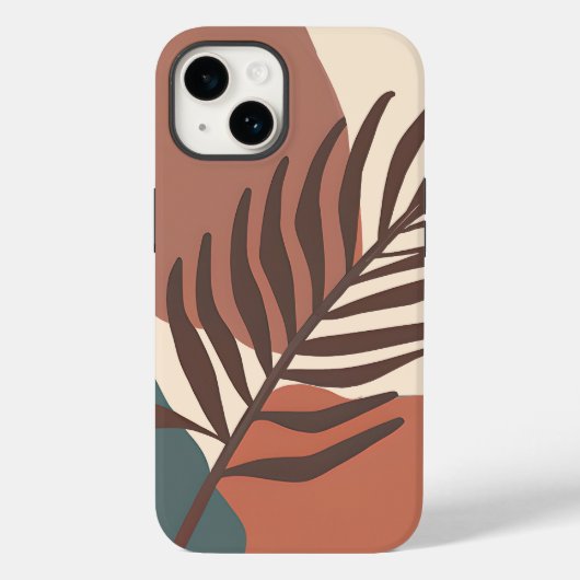 Abstracte palmblad minimalistische kunst Case-Mate iPhone case (Achterkant)