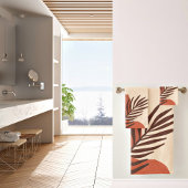 Abstracte palmbladminimalistische kunst bad handdoek