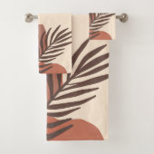 Abstracte palmbladminimalistische kunst bad handdoek (Insitu)