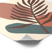 Abstracte palmbladminimalistische kunst poster (Hoek)