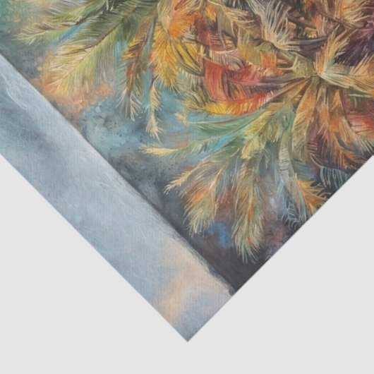 Abstracte Palmbomen Beachy Decoupage Tissuepapier (Detail)