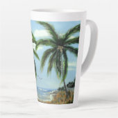 Abstracte palmbomen latte mok (Rechterhoek)