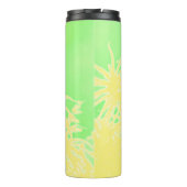 Abstracte palmbomen met gestileerde palmbomen thermosbeker (Achterkant)