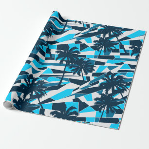 Abstracte palmbomen met surf cadeaupapier