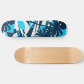 Abstracte palmbomen met surf persoonlijk skateboard (Horizontaal)