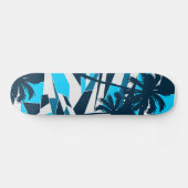 Abstracte palmbomen met surf persoonlijk skateboard (Horizontaal)