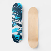 Abstracte palmbomen met surf persoonlijk skateboard (Voorkant)