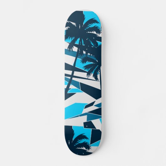 Abstracte palmbomen met surf persoonlijk skateboard (Voorkant)