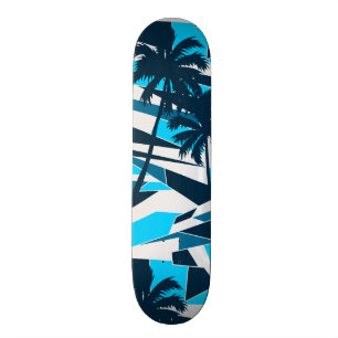 Abstracte palmbomen met surf persoonlijk skateboard
