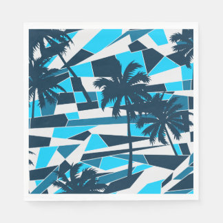Abstracte palmbomen met surf servet