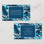 Abstracte palmbomen met surf visitekaartje (Voorkant / Achterkant)