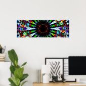 Abstracte panoramische kunst poster (Thuiskantoor)