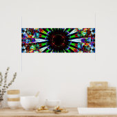 Abstracte panoramische kunst poster (Keuken)