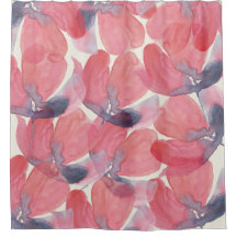 Abstracte papaver chique Waterverf op blush