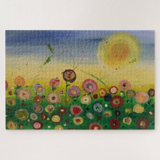 Abstracte papaver legpuzzel (Horizontaal)